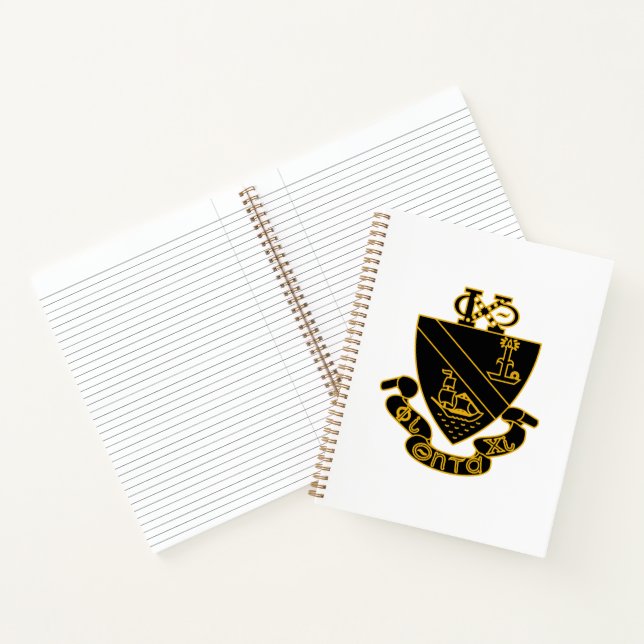 Carnet Blason de Phi Chi Theta | Or et Noir (Intérieur)