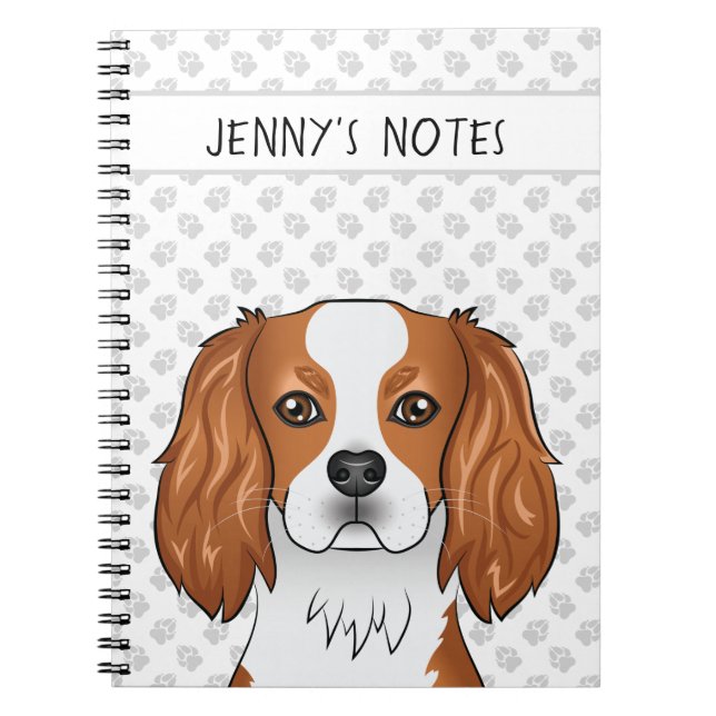 Carnet Blenheim Cavalier King Charles Spaniel & Texte (Devant)