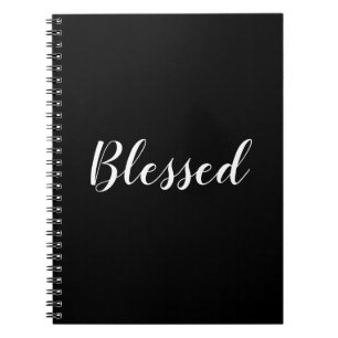 Carnet Blessé noir & blanc texte personnalisé texte migno