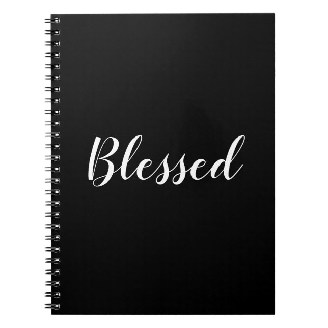 Carnet Blessé noir & blanc texte personnalisé texte migno (Devant)