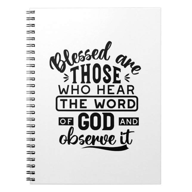 Carnet Blessed Are Those Who Hear the Word of God Quotes (Devant)