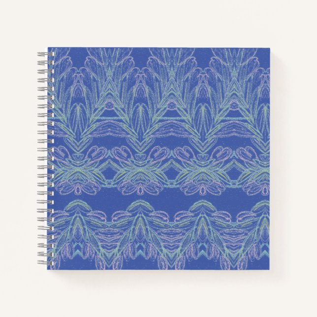 Carnet bleu à perches souples (Devant)