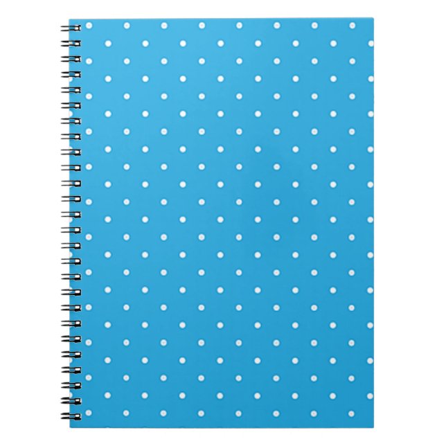 Carnet Bleu à pois blancs (Devant)