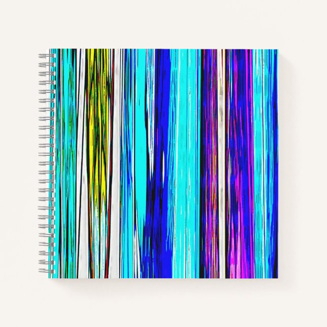 Carnet Bleu Abstrait bandes 606 (Devant)