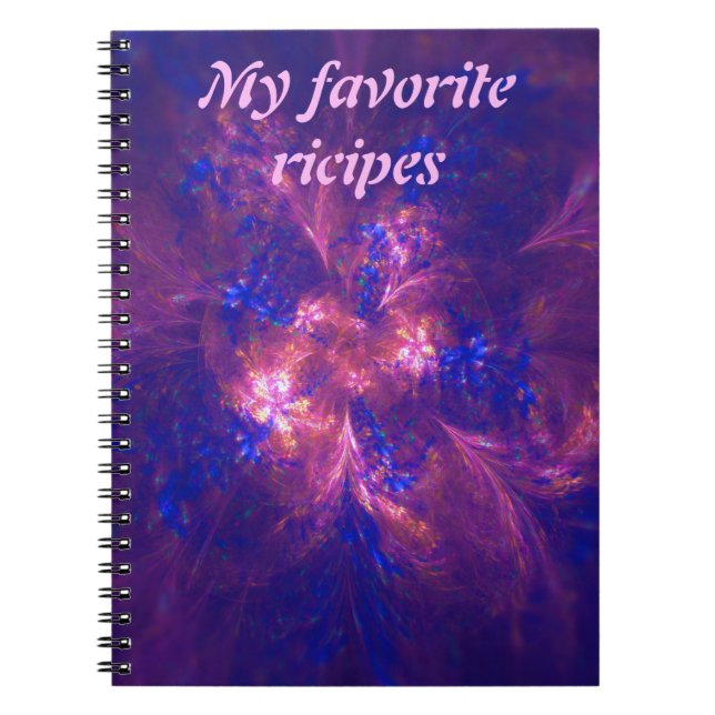 Carnet Bleu Abstrait Et Violet (Devant)