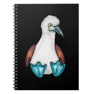 Carnet Bleu Bobby mignon Oiseau Cadeau Oiseau de mer Pied