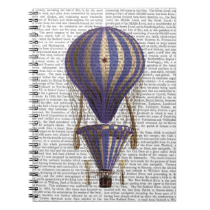 Carnet Bleu chaud à gradins de ballon à air