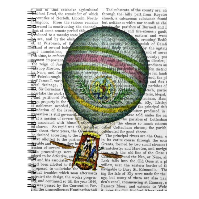 Carnet Bleu clair à air chaud (Devant)