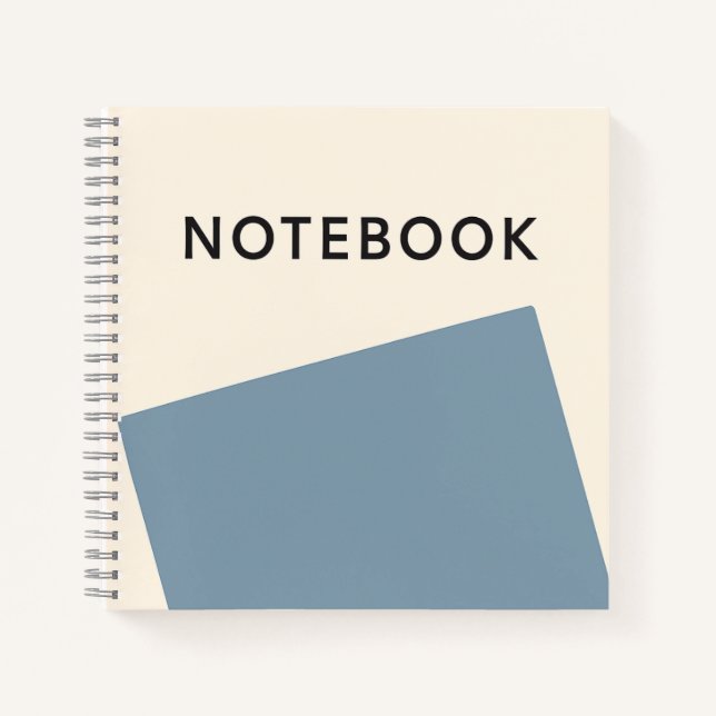 Carnet bleu clair minimaliste (Devant)