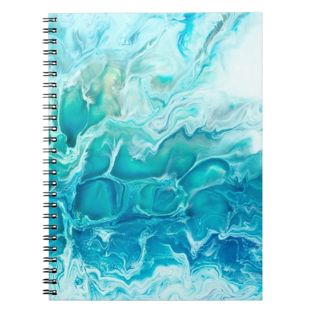 Carnet Bleu créatif abstrait main peint arrière - plan, m (Devant)