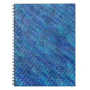 Carnet bleu de tricot