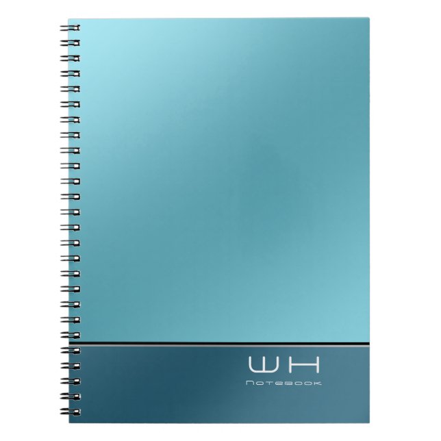 Carnet Bleu d'entreprise moderne chic (Devant)
