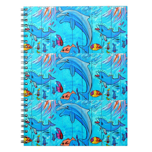 carnet bleu des dauphins riants (Devant)