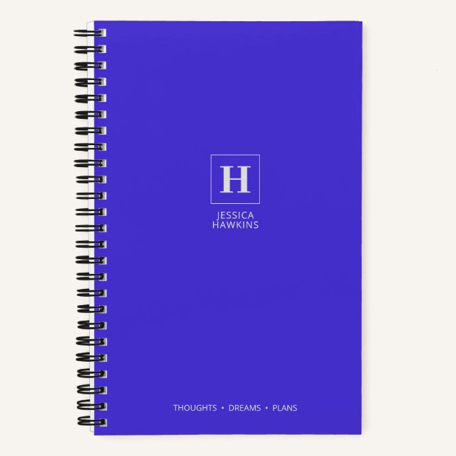 Carnet Bleu Électrique Classique Monogramme (Recto)