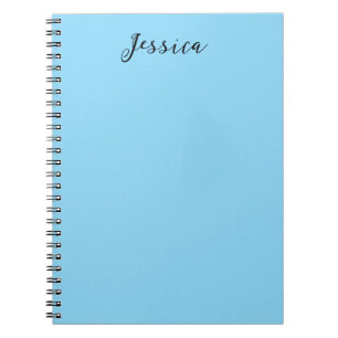 Carnet Bleu Élégant Moderne Simple et Professionnel Nom