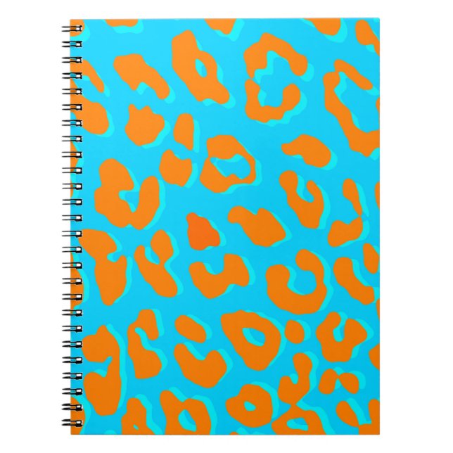 Carnet Bleu Empreinte de léopard (Devant)