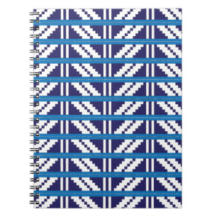 Carnet Bleu et blanc letton Letton Ethnic Folk art
