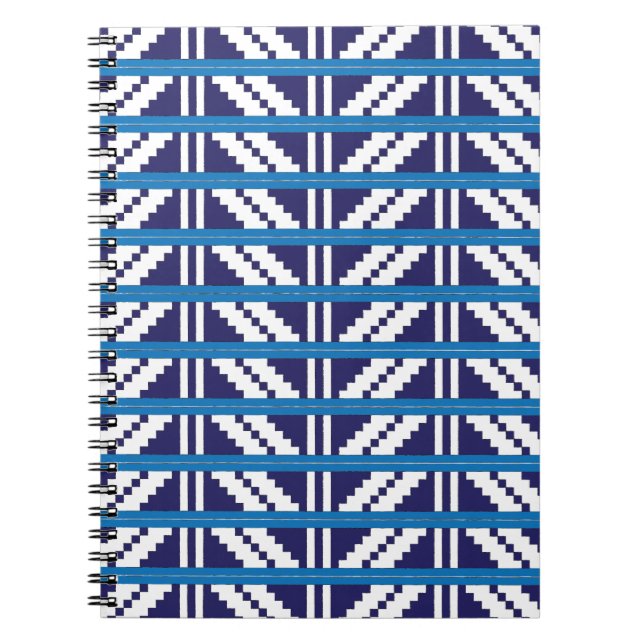 Carnet Bleu et blanc letton Letton Ethnic Folk art (Devant)