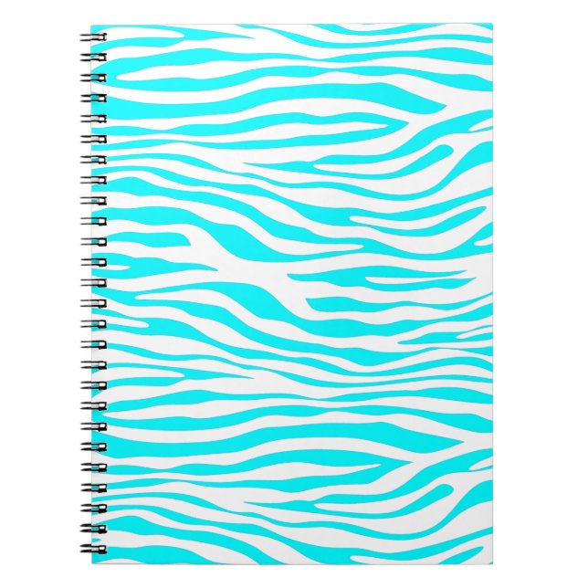 Carnet Bleu et blanc zèbres (Devant)
