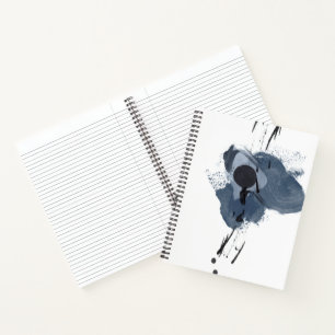 Carnet Bleu et noir Splash II Paint noir bleu