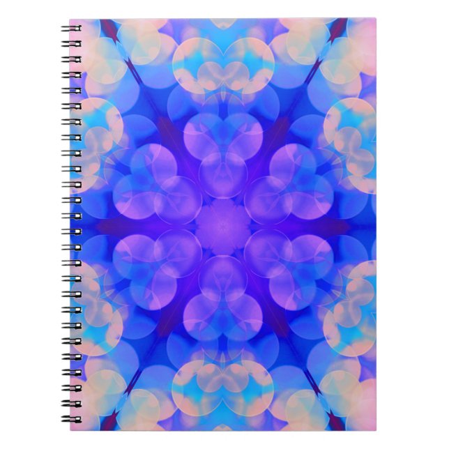 Carnet Bleu et rose Gradient Pastel Bubble Art (Devant)