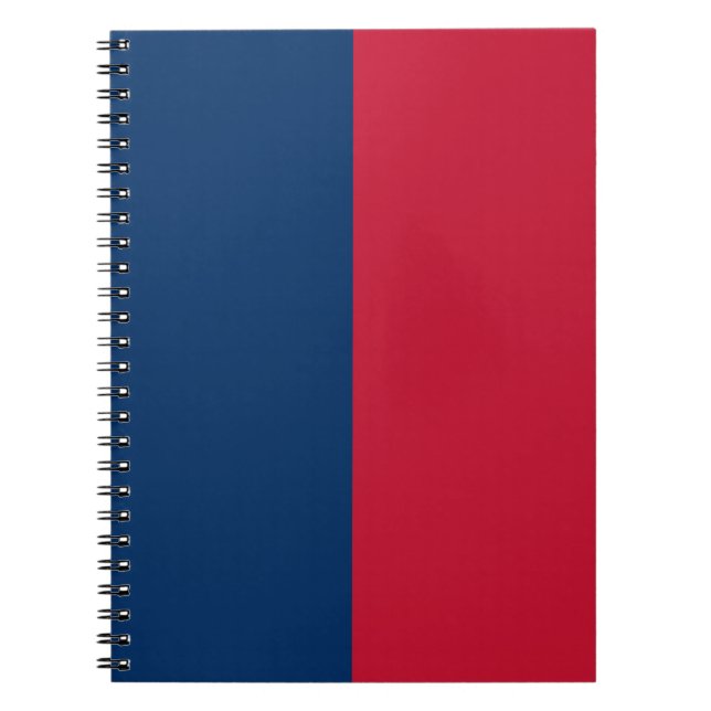 Carnet Bleu et rouge PERSONNALISÉ (Devant)