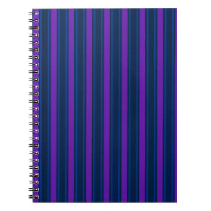 Carnet Bleu et violet bonbons rayés
