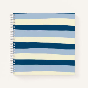 Carnet Bleu foncé, Bleu clair et Crème