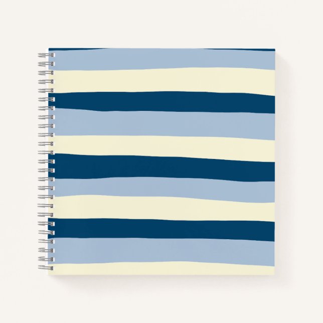Carnet Bleu foncé, Bleu clair et Crème (Devant)