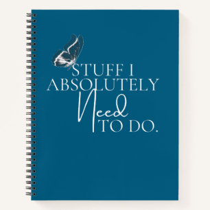 Carnet Bleu Foncé Que Je Dois Absolument Faire