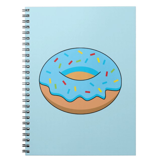 Carnet Bleu givré avec dessin à arroser (Devant)
