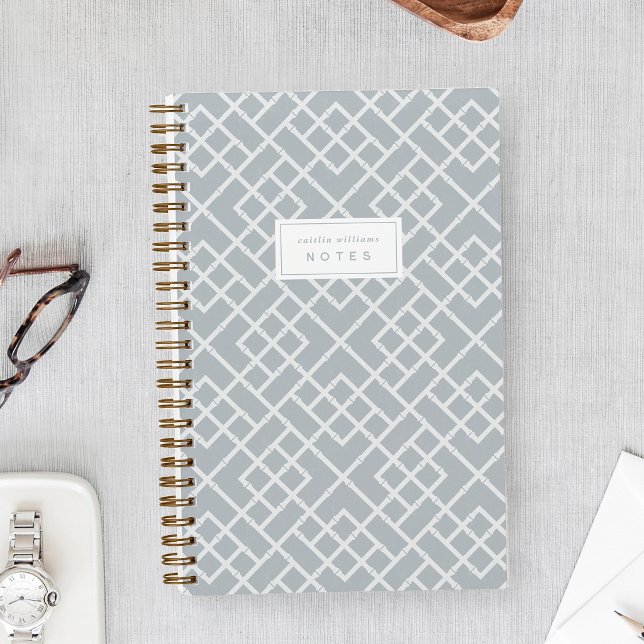 Carnet Bleu Gris | Treillis en Bambou sur Mesure pour la  (Créateur téléchargé)