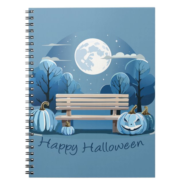 Carnet Bleu Joyeux Halloween (Devant)