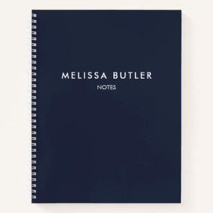 Carnet bleu marine minimaliste moderne