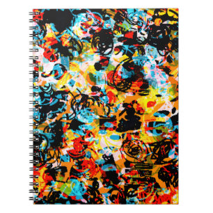 Carnet Bleu, noir, blanc, orange. Bright continu