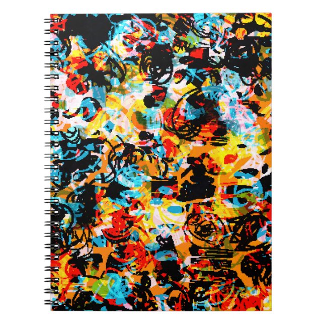 Carnet Bleu, noir, blanc, orange. Bright continu (Devant)