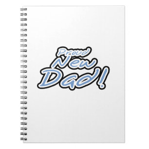 Carnet Bleu/Noir Texte Fière Cadeaux Nouveau Papa