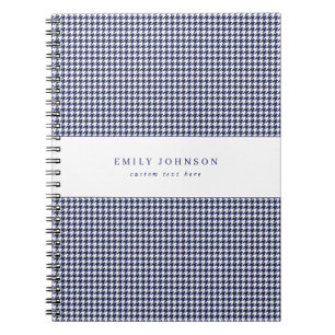 Carnet Bleu Nuit Élégant Minimaliste Coudre-À-Poil