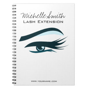 Carnet Bleu Oeil long cils Lash icône d'extension