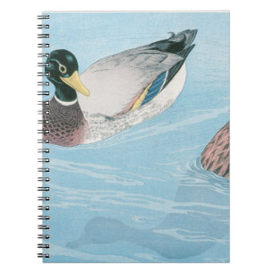 Carnet Bleu paisible Canard de Majard Art japonais
