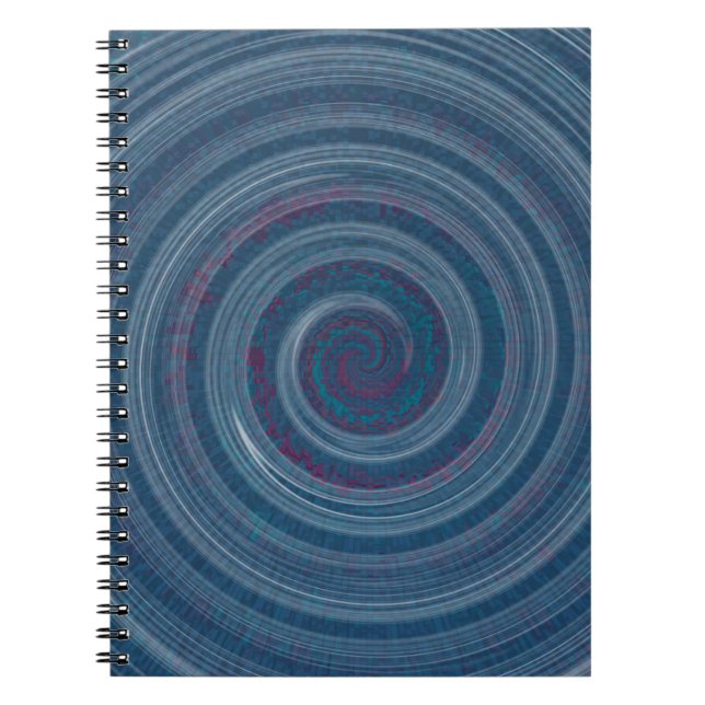 Carnet bleu spiral - hypnotique (Devant)