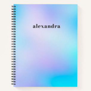 Carnet Bleu tendance et violet Abstrait Unicorne dégraden