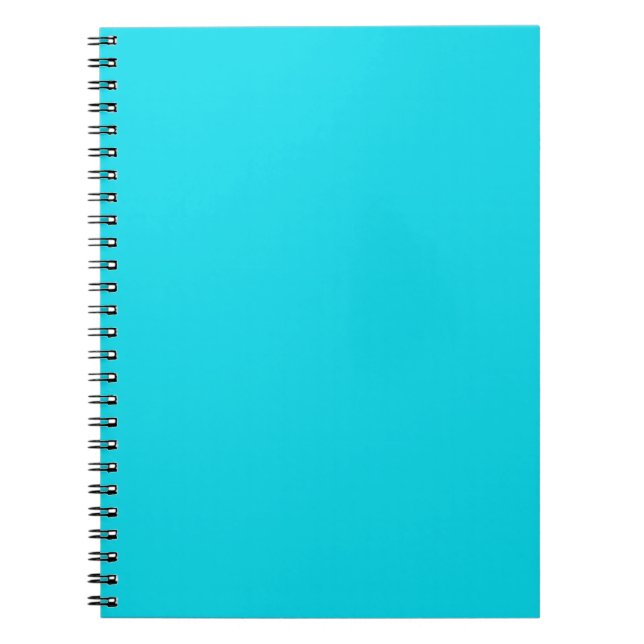 Carnet bleu Turquoise Neon (Devant)