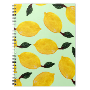 Carnet Bleuets de citron juteux : Aquarelle en papier tra