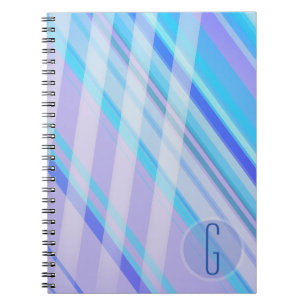 Carnet Bleus Abstraits/Purples/monogramme