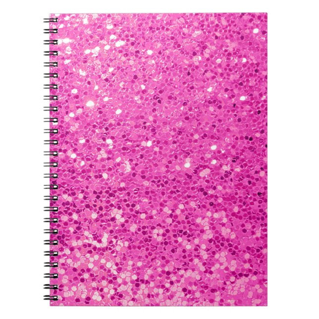 Carnet Bling Parties scintillant rose (Devant)