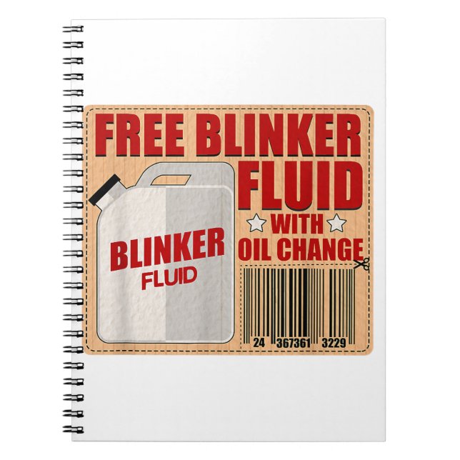 Carnet Blinker Fluid Idiot Gag chemise cadeau pour Mechan (Devant)