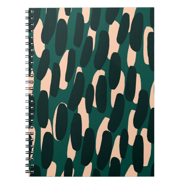 Carnet Blobs d'encre, dessinés à la main, brillants sans  (Devant)