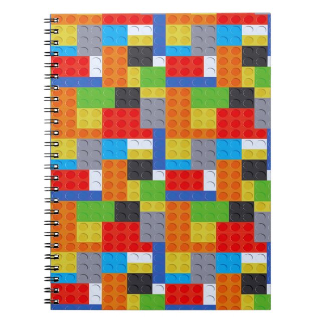 Carnet Bloc de construction rouge bleu vert jaune orange (Devant)
