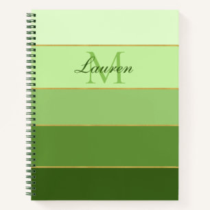 Carnet Bloc de couleur Ombre vert personnalisé